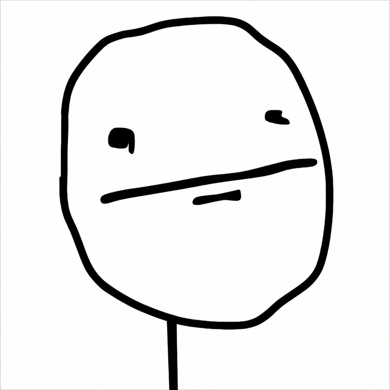 Poker Face meme drawing